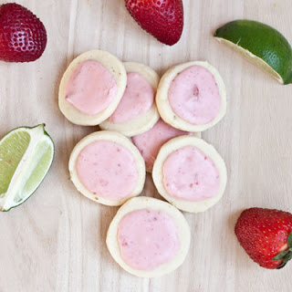 Strawberry-Lime Shortbread Cookies