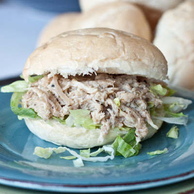 Slow Cooker Chicken Caesar Sandwiches