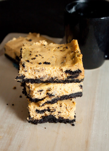 Pumpkin-Oreo Cheesecake Bars