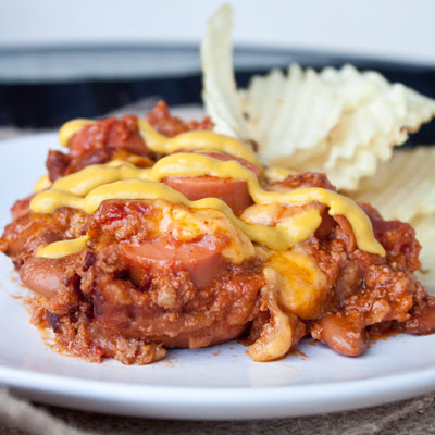 Man Food…Chili Cheese Dog Casserole