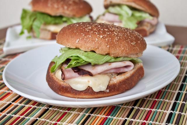 Grilled Chicken Cordon Bleu Sandwiches