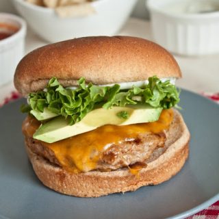 Turkey Taco Burgers with Green Chile Sour Cream