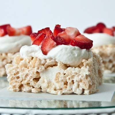 Strawberry Shortcake Rice Krispie Treats