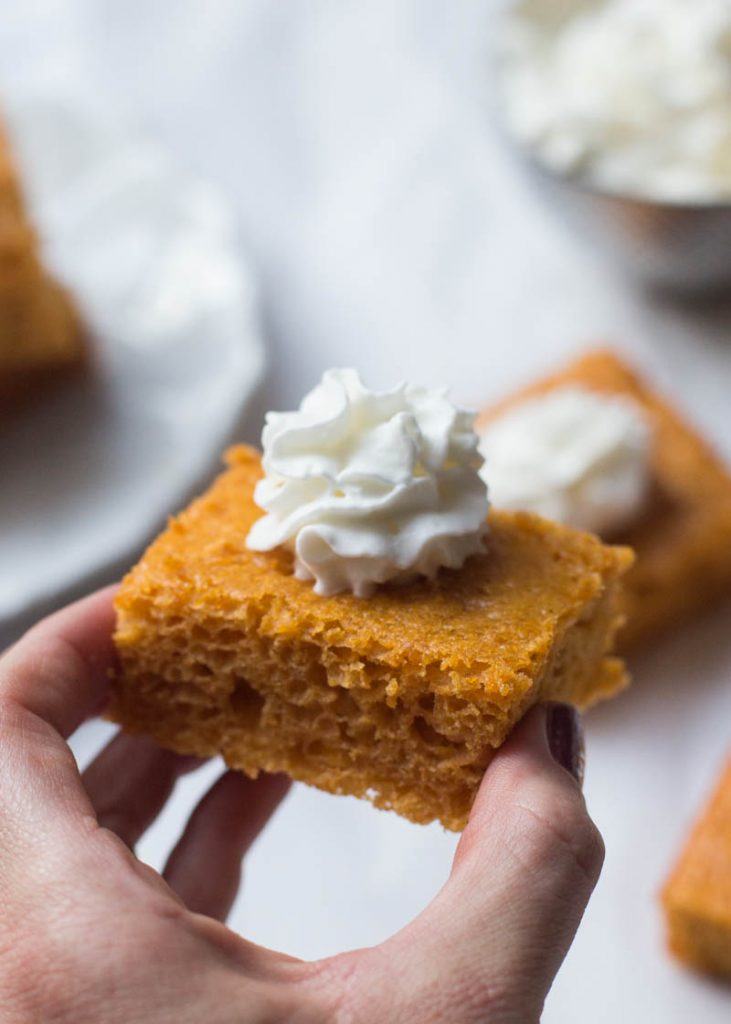 Pumpkin Angel Food Cake Bars