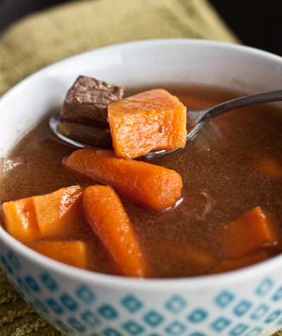 Slow Cooker Beef & Sweet Potato Stew