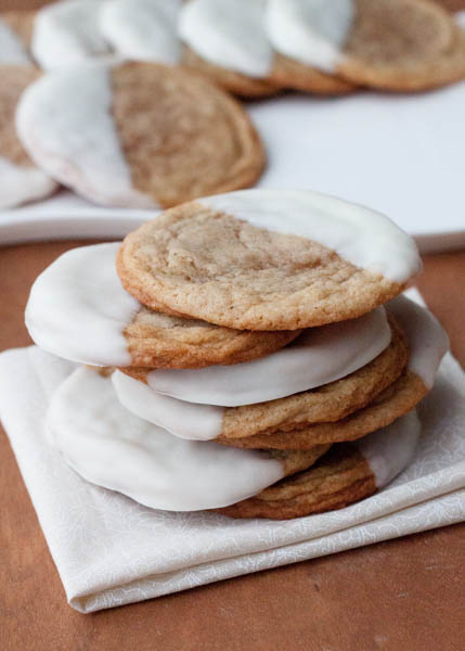 White Chocolate Dipped Sugar-Doodle Vanilla Cookies