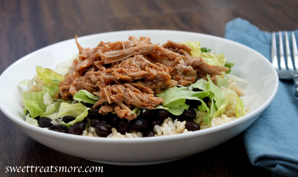 Slow Cooker Sweet Barbacoa Pork {lightened up!}