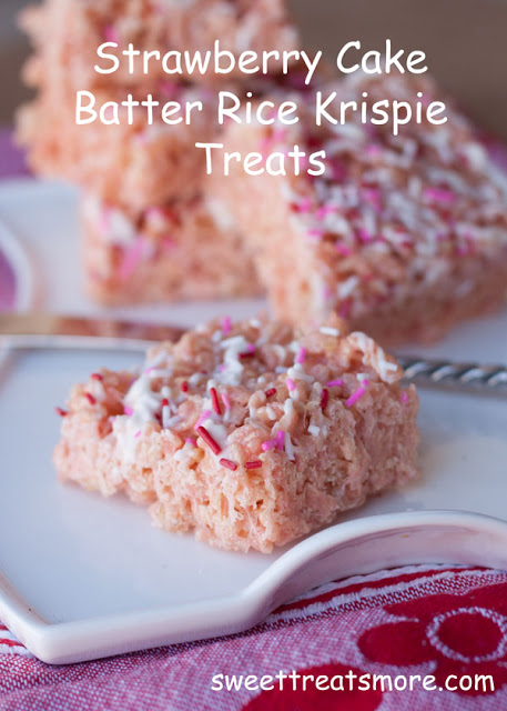 Seven Days of Sweets: Strawberry Cake Batter Rice Krispie Treats