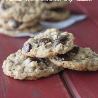 Browned Butter Oatmeal Dark Chocolate Chip Cookies
