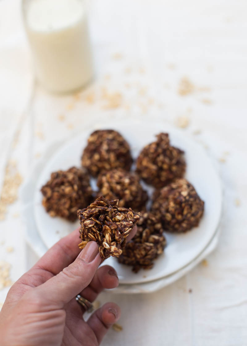 Healthy Chocolate Peanut Butter No Bake Cookies - Kristy Denney