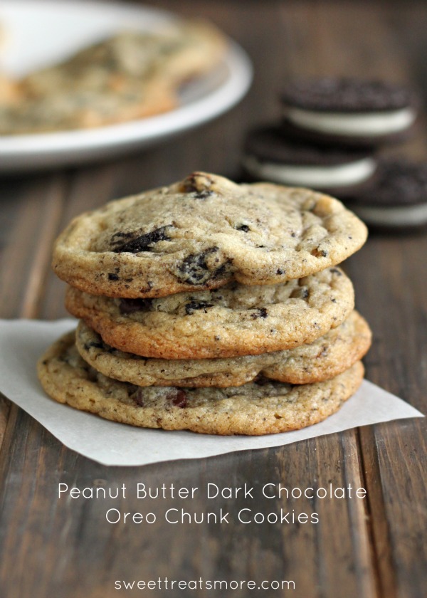Peanut Butter Dark Chocolate Oreo Chunk Cookies { And a Giveaway!}