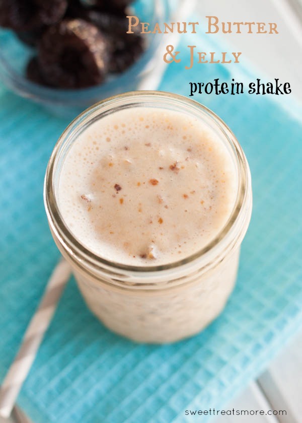 Peanut Butter & Jelly Protein Shake {Summer Smoothie Survival Giveaway}