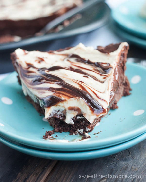 Chocolate Peanut Butter Lust Pie {with a cake mix pie crust!}