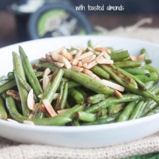Roasted Garlic & Herb Buttered Green Beans with Toasted Almonds