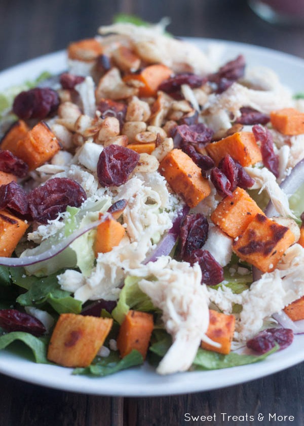 Thanksgiving Salad with Cranberry Poppy Seed Vinaigrette - Kristy Denney