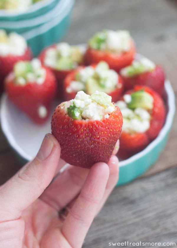 Avocado & Feta Stuffed Strawberries