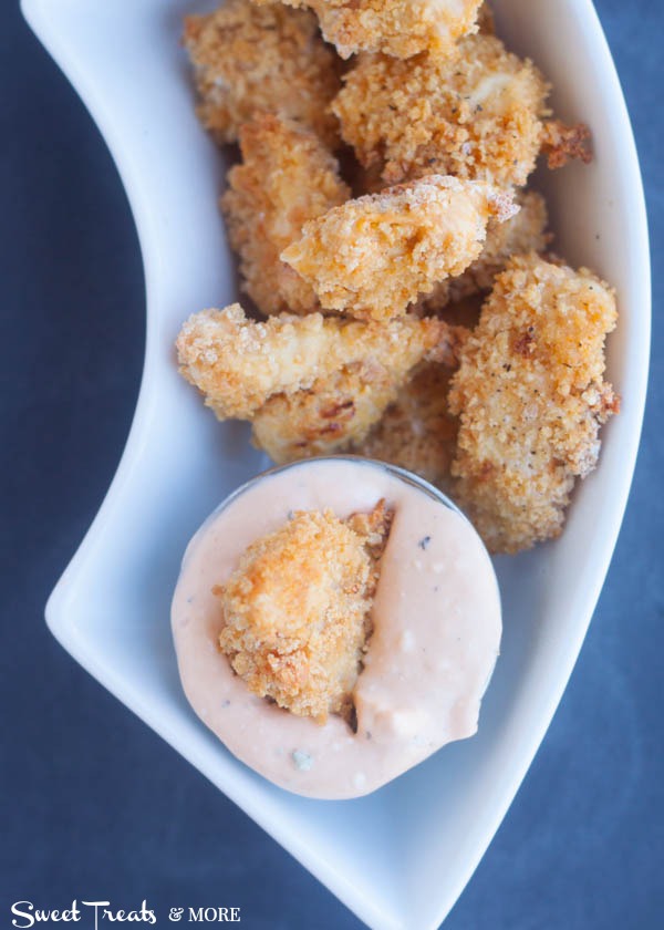 chicken panko baked crumbs bread recipe Buffalo Blue Greek with Chicken Yogurt Nuggets Buffalo