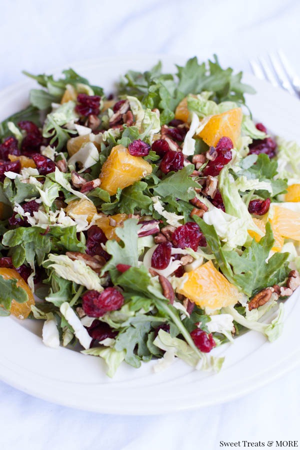 Orange Cranberry Superfood Salad {with Orange-Honey Balsamic Vinaigrette}