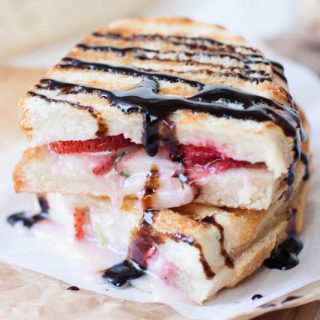 Strawberry Brie Grilled Cheese Sandwich {CA Strawberries Farm Tour}