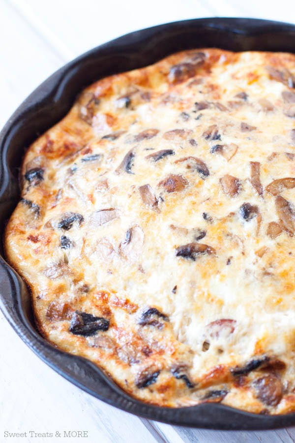 Sausage & Mushroom Crustless Quiche