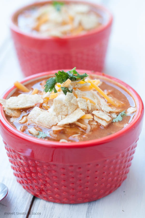 slow cooker chicken enchilada chili