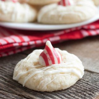 Candy Cane Kiss Cheesecake Cookies