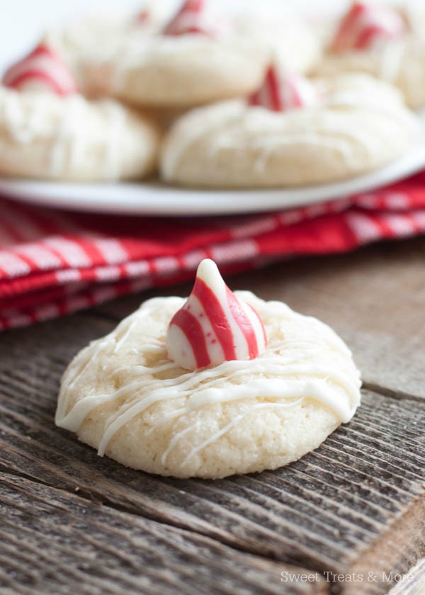 Candy Cane Kiss Cheesecake Cookies