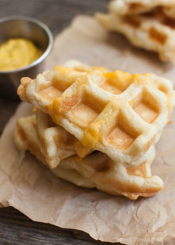 Cheesy Crescent Roll Waffle Bites - Kristy Denney