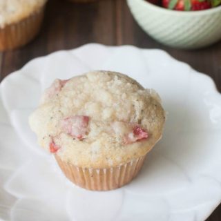 Strawberry Poppy Seed Sour Cream Crumb Muffins