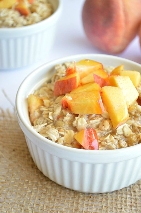 Peach Cobbler Oatmeal Kristy Denney