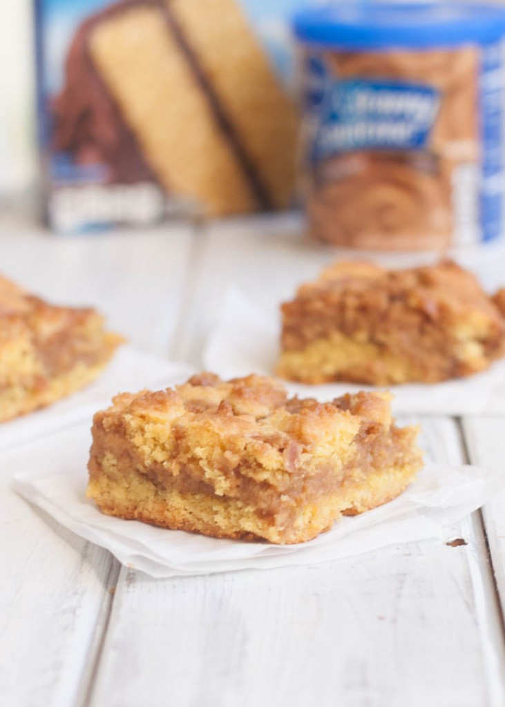 Caramel Cheesecake Cake Batter Bars