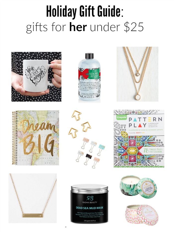 The Ultimate Women's Holiday Gift Guide: Gifts Under $25, Gifts