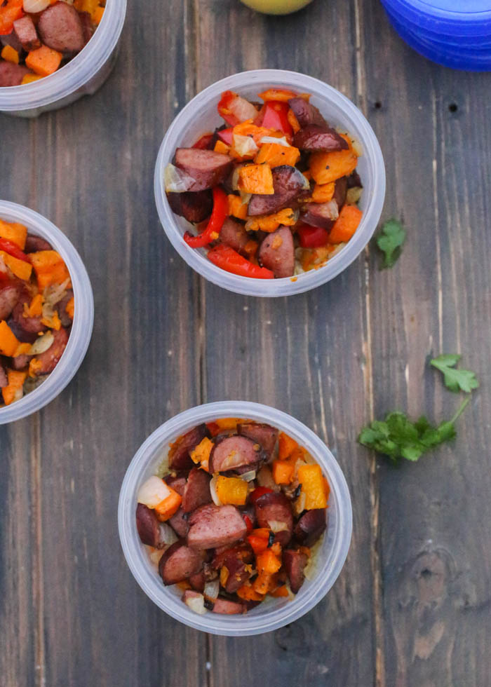 Busy Mom Lunch | Sausage and Pepper Quinoa Lunch Bowls