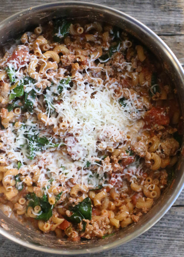 Creamy Turkey Tomato & Spinach Pasta Kristy Denney