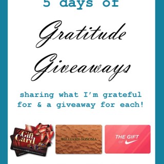 5 Days of Gratitude Givewaways: Day 1
