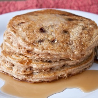 Whole Wheat Oatmeal Chocolate Chip Pancakes