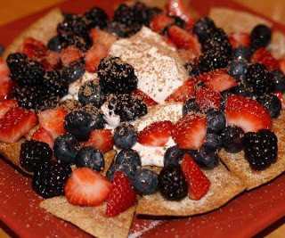 On the Lighter Side….Berry Dessert Nachos