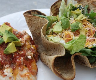 Salsa Chicken & Flatout Salad Bowls