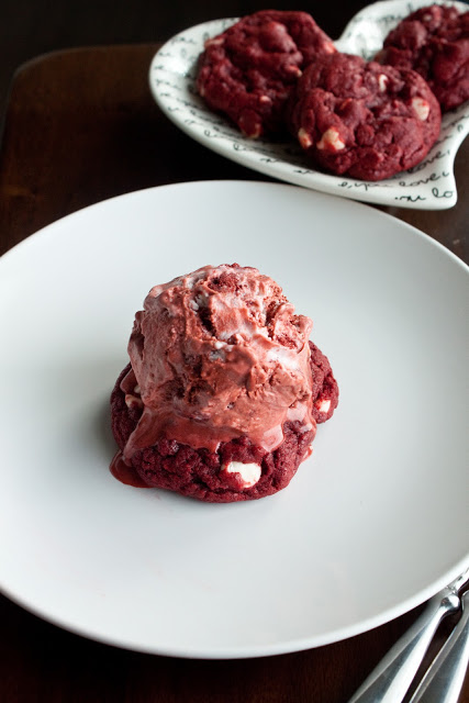 Red Velvet Cookie Sundaes