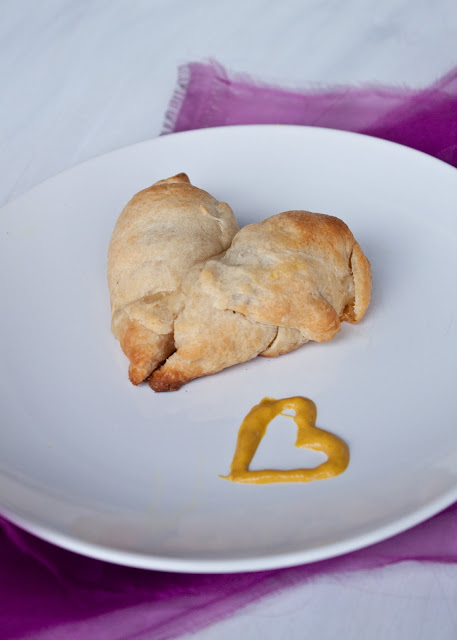 Ham n Swiss Crescents Hearts