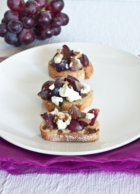 Grape and Goat Cheese Bruschetta