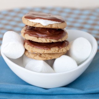 Peanut Butter & Chocolate Marshmallow Cookies