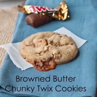 Browned Butter Chunky Twix Cookies