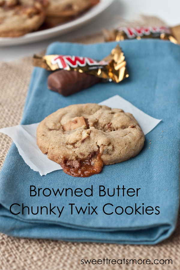 Browned Butter Chunky Twix Cookies