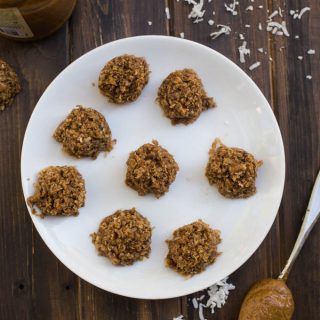 Healthy No Bake Coconut Almond Butter Cookies