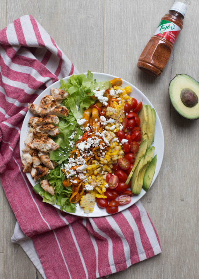 Mexican Grilled Chicken Chopped Salad + Deconstructing Meals for kids