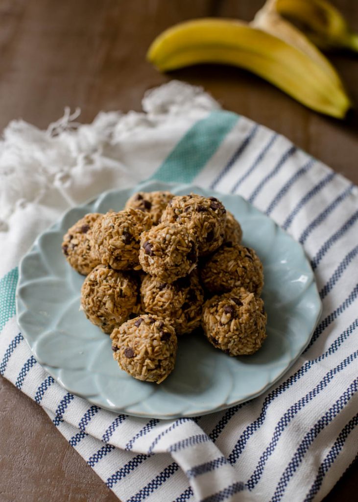 Peanut Butter Chocolate Chip Banana Bites