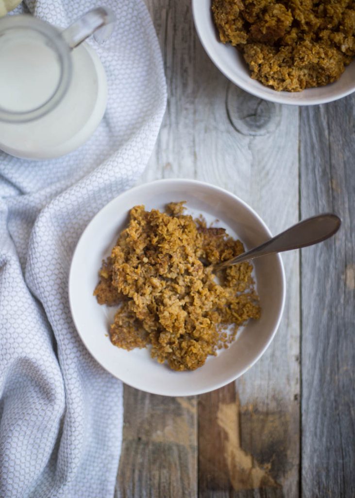 Healthy Baked Pumpkin Oatmeal