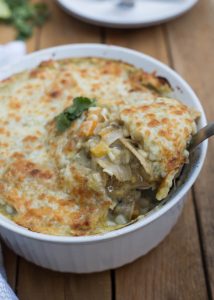 Butternut Squash Chicken Enchilada Casserole | Boys Ahoy
