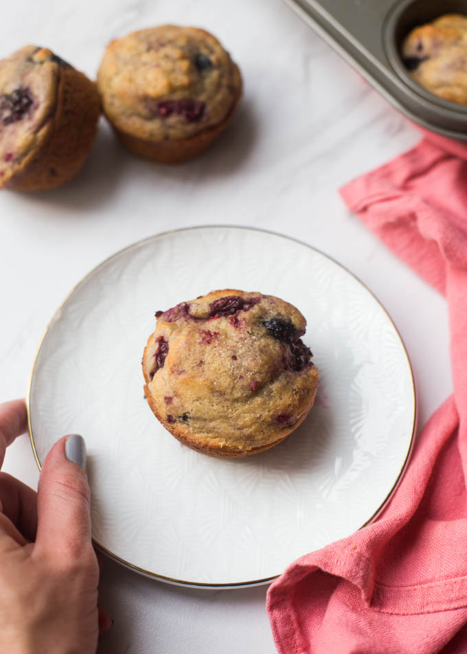 Kodiak Cakes Mixed Berry Muffins - Kristy Denney